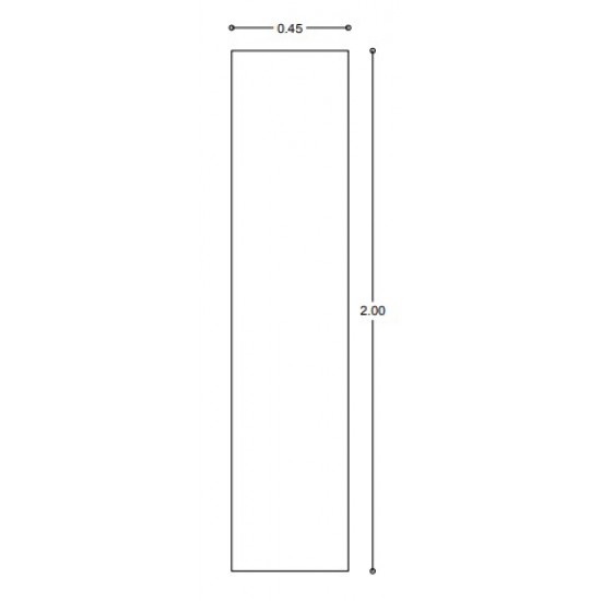 Καθρέπτης Ολόσωμος Μεταλλικός Iron Floor Square 45X200 εκ. Copper (Rame Χαλκού)